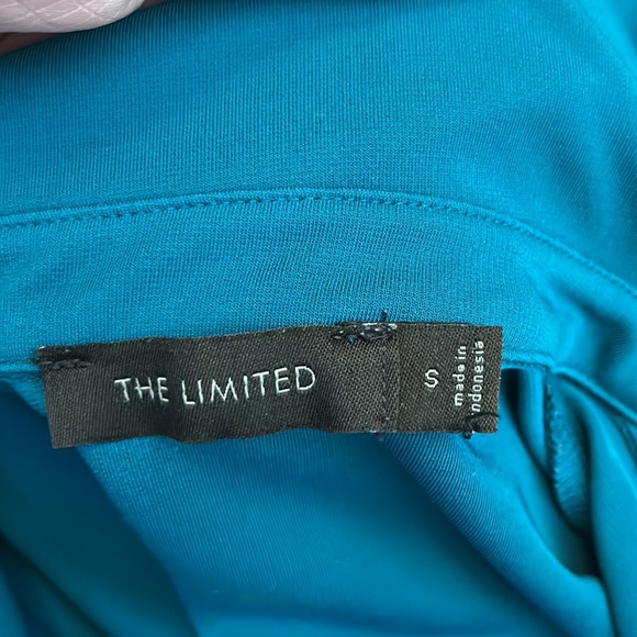 The Limited Women’s Faux Wrap Dress Size Small 100% Polyester Green Long Sleeve - Picture 7 of 8